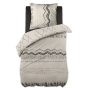 Parure de lit (housse de couette + 1 taie d'oreiller) 140x200 berbere Blanc