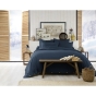 Housse de couette chaude en flanelle 200 x 200 cm Candice Bleu foncé