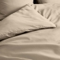 Housse de Couette Beige en Percale de Coton - Douceur et Élégance 240 x 220 cm