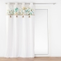 Lot de 2 Rideaux tamisant a œillets 140 x 240 cm poly coton + Pompons Dilaris