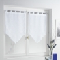 Paire pompon passants 2 x 60 x 120 cm voile sable lissea Blanc