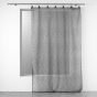 Voilage effet lin à anneaux 140 x 240 cm Linka Antracite