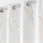 Lot de 2 Rideaux occutlant 135 x 240 cm métallisé Elise Blanc/Or