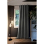 Lot de 2 Rideaux grande hauteur occultant + isolant phonique polaire L140 x H280 cm Inuit Anthracite