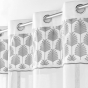 Voilage a oeillets 140 x 240 cm voile tisse brodé Kasita Blanc