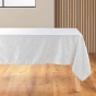 Nappe rectangle 140 x 300 cm jacquard flocons Blanc
