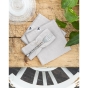 Lot de 3 serviettes gaze de coton 40 x 40 cm gaia nuage Gris
