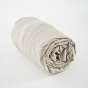 Pack Housse de couette 240 x 220 cm bambou de satin 120 fils Salomé + Drap housse 140 x 190 cm  Naturel