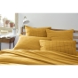 Taie d'oreiller gaze de coton tissée 60 x 60 cm gaïa mix Jaune safran