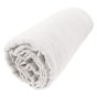 Drap housse luxe double gaze de coton 140 x 190 x 30 cm Nuit douce Blanc