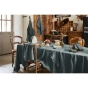 Nappe rectangle 170 x 250 cmen  lin lavé Soline ardoise Gris foncé