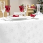 Nappe rectangle 140 x 300 cm jacquard flocons Blanc