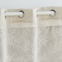 Panneau a oeillets 140 x 280 cm voile tisse applique karla Taupe