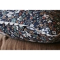 Coussin déhoussable avec croquet 40 x 40 cm gaze de coton imprimée capucine minuit Bleu foncé