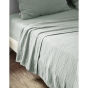 Drap plat 270 x 300 cm – Gaze de coton Gaïa eucalyptus