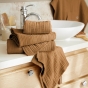 Serviette de Toilette Gaïa 50 x 90 cm – Gaze de Coton Unie Camel