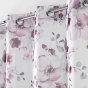 Panneau a oeillets 140 x 240 cm voile sable imprime velvet flower Blanc