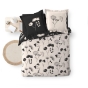 Housse de couette 240 x 220 cm percale de coton 78 fils + 2 taies Iris