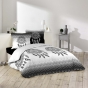 Ensemble housse de couette 220x240 cm Attrape rêves + drap housse 140x190 Blanc