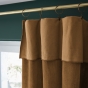 Rideau ajustable + 8 anneaux pince  140 x 270 cm velours de coton César Camel