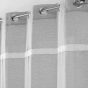 Panneau a oeillets 140 x 240 cm effet lin tisse fantaisie everest Gris
