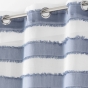 Voilage a oeillets 140 x 260 cm voile sablé fils coupés Lalina Bleu