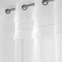 Voilage à Œillets Grande Hauteur - 140 x 280 cm - Voile Sable avec Franges Frangina