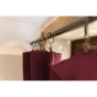 Lot de 2 rideaux 140 x 300 cm réglables double gaze de coton Bordeaux