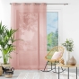 Lot de 2 Voilages à oeillets 140 x 240 cm liseré blanc Louise Rose