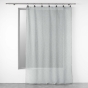 Lot de 2 Voilages à anneaux 140 x 240 cm voile tissé Linka Gris clair