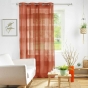 Panneau a oeillets 140 x 280 cm effet lin tisse fils chenille terraza Terracotta