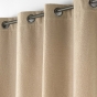 Rideau tamisant à œillets bouclette unie Wooly Beige 140 x 240 cm