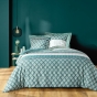 Parure 3 p. 240 x 220 cm polycoton  52 fils Stria Emeraude