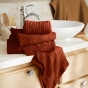 Serviette de Toilette Gaïa 50 x 90 cm – Gaze de Coton Unie Terracotta