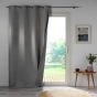 Rideau a oeillets 140 x 260 cm 100% occultant/chambray uni Crepuscule Gris