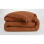 Housse de couette chaude en flanelle 240 x 220 cm Candice Orange