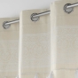 Rideau a oeillets 140 x 240 cm polycoton uni+ pompons Isalina Blanc