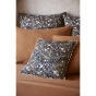 Coussin déhoussable avec croquet 40 x 40 cm gaze de coton imprimée capucine minuit Bleu foncé