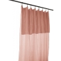 Lot de 2 rideaux 140 x 300 cm réglables double gaze de coton Rose pêche