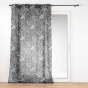 Lot de 2 Voilages a oeillets 140 x 240 cm voile sablé imprimé Cabana Noir