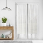 Paire droite passe tringle 2 x 70 x 200 cm voile sable lissea Blanc