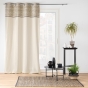 Rideau a oeillets 140 x 240 cm poly coton + top jacquard Camalia