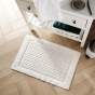 Tapis de bain 50 x 80 cm coton jacquard tisse damaris Sans