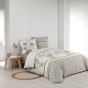 PacK housse de couette240 x 220 cm percale 78 fils Melisse + DH 140x190 cm Sable