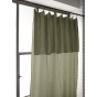 Rideau ajustable + 8 anneaux pince gaze de coton luxe 140 x 300 cm Gaia Romarin