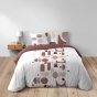 Housse de couette 260 x 240 cm coton 42 fils + 2 taies Chilipop rose