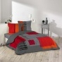 Housse de couette 220x240 cm + taies 100% coton Quadro