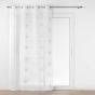 Panneau a oeillets 140 x 240 cm voile sable brode metallise sublimini Blanc