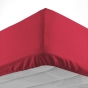Drap housse 2 personnes 160 x 200 cm uni 57 fils lina Marsala