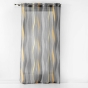 Panneau a oeillets 140 x 280 cm voile sable imprime ondulys Jaune/anthracite